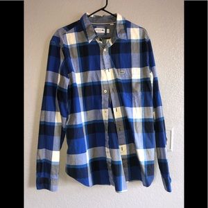 Lacoste plaid blue shirt